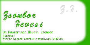 zsombor hevesi business card
